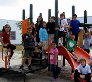 Second Graders on Playground 