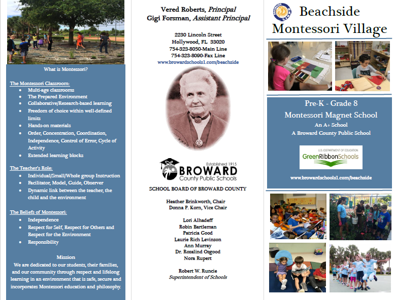 Out side of the Beachside Brochure