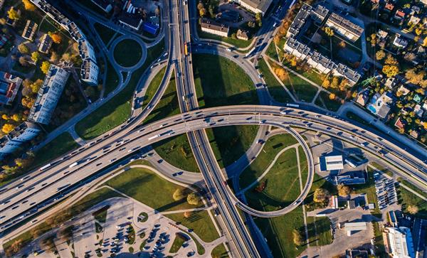 Arial view of Freeway 
