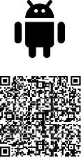 Android logo with QR code