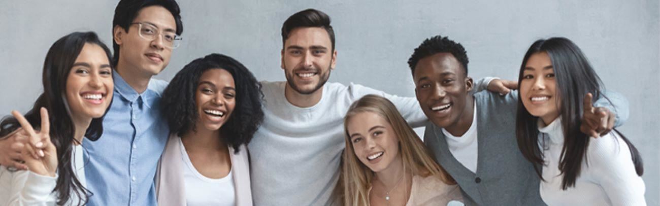 Adults smiling