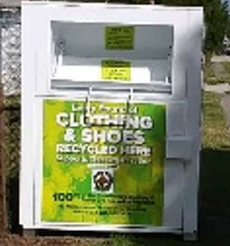 Atlantic West's textiles recycle bin