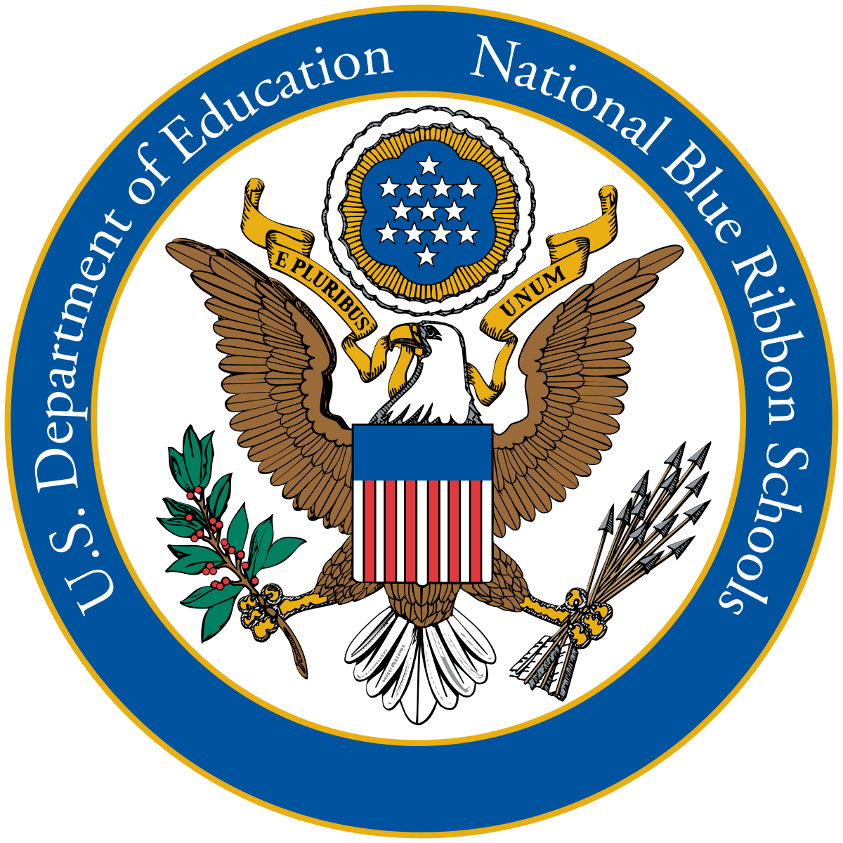 National Blue Ribbon School by the U.S. Department of Education 