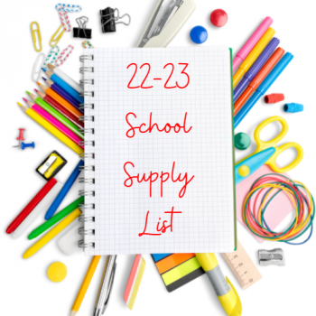  2022-2023 School Supply List