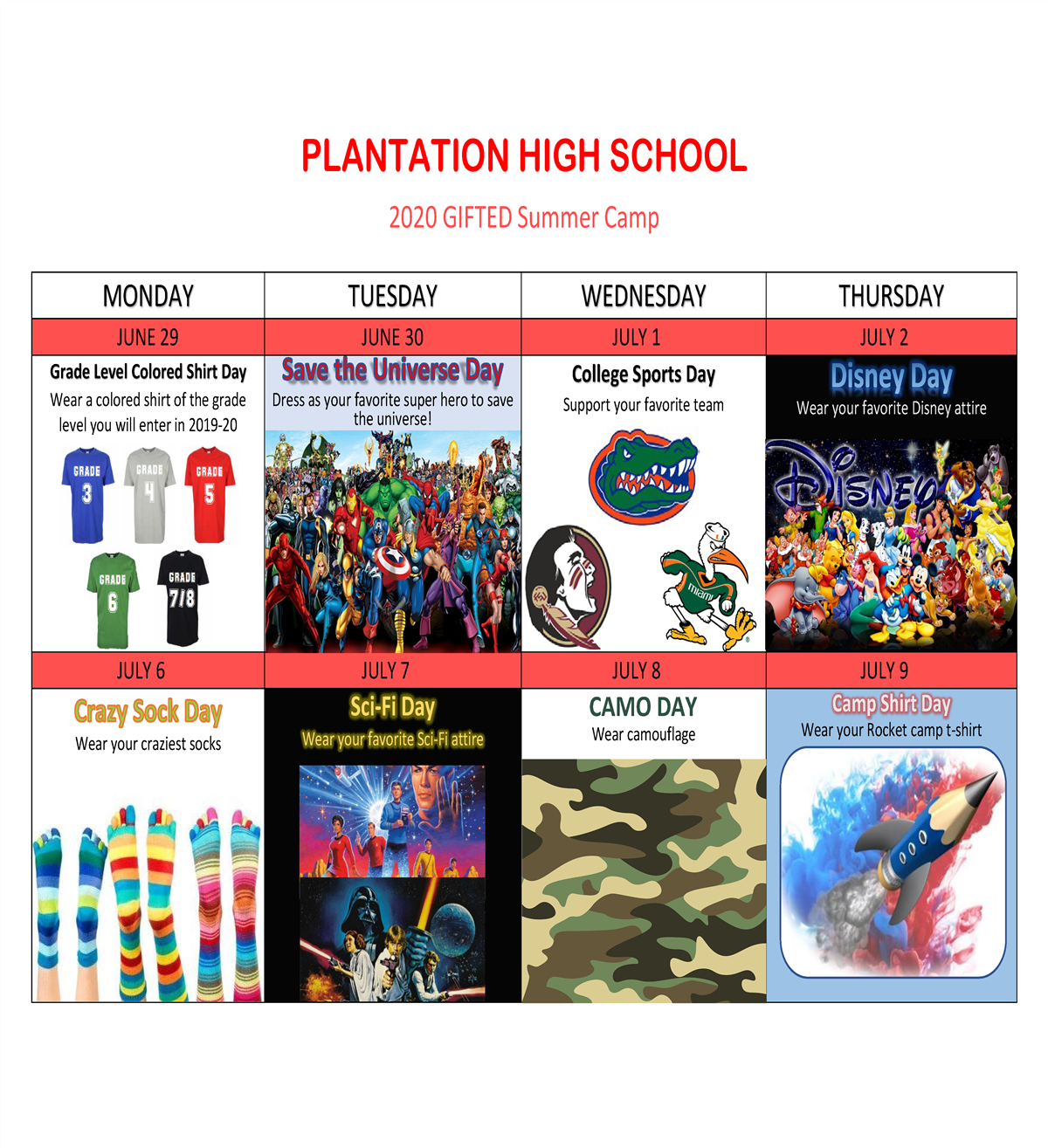 summer camp attire