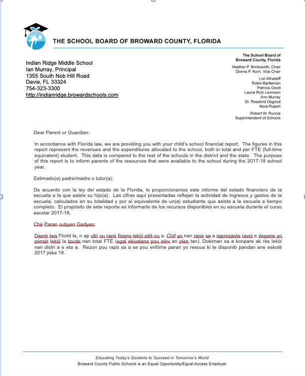 Irms Financial Report