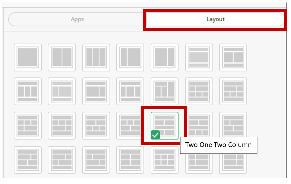 Two One Two Column