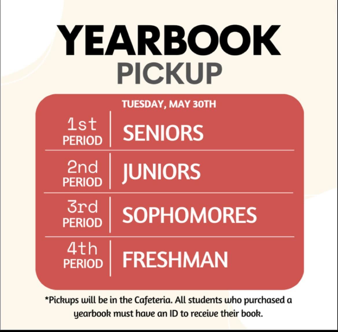  Yearbook distribution schedule