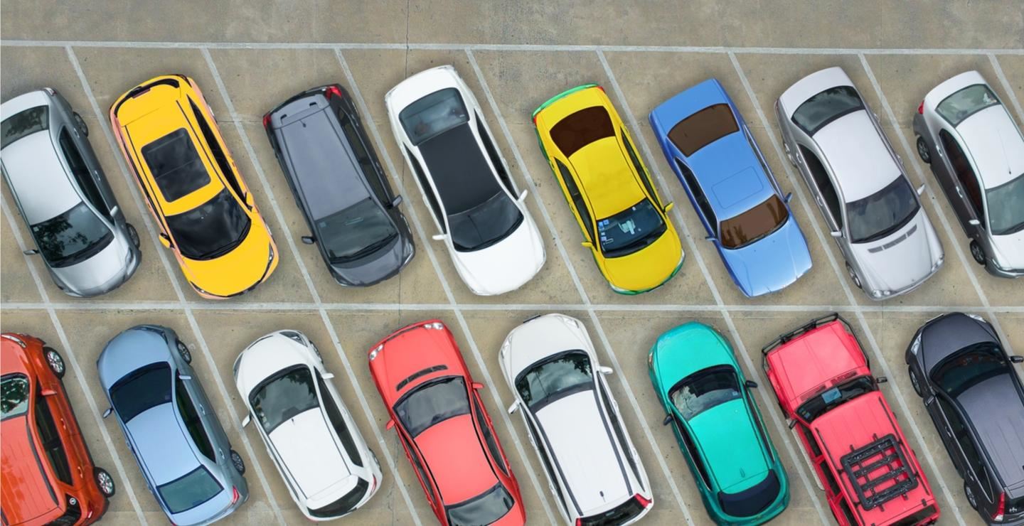 cars in a parking lot