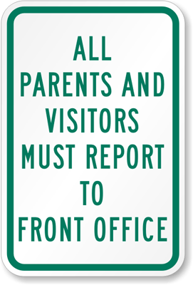 Parents-Report-Office-School-Sign