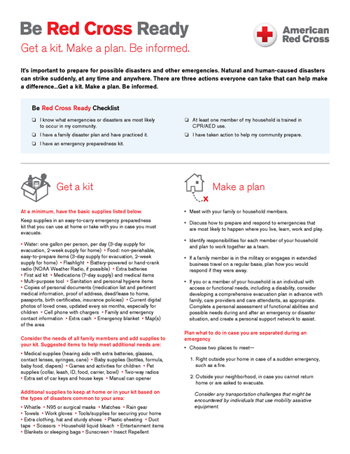 Red Cross Preparedness