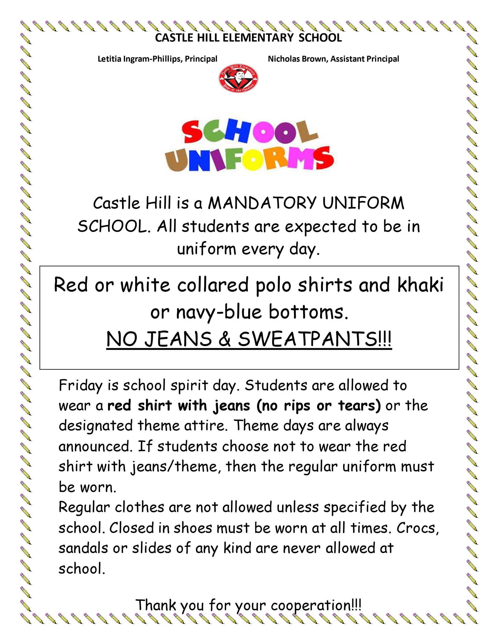  uniform policy