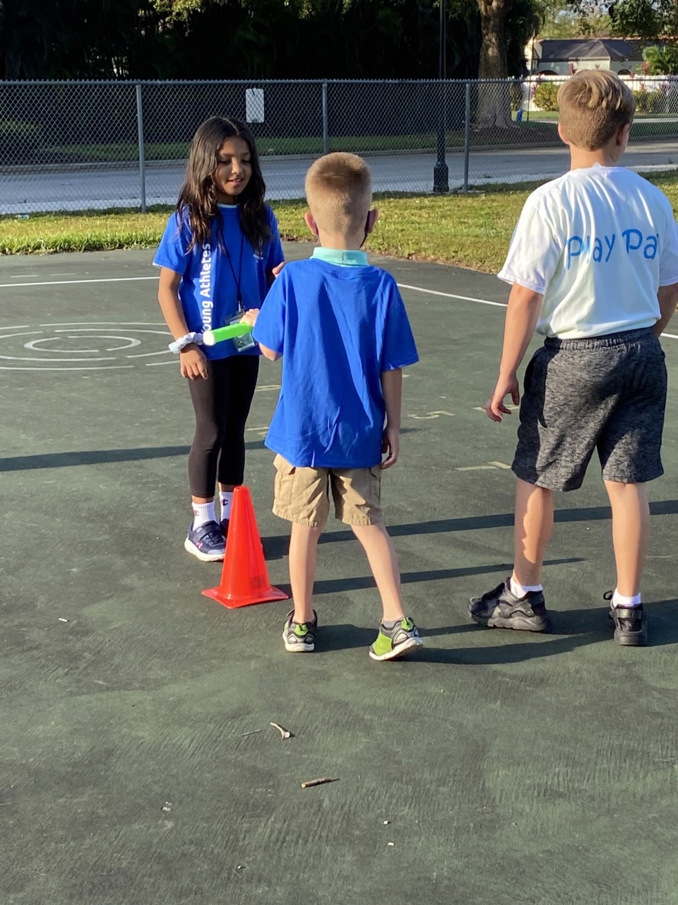 two students playing