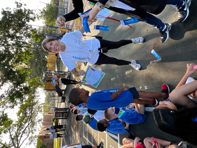 teacher excited to give award