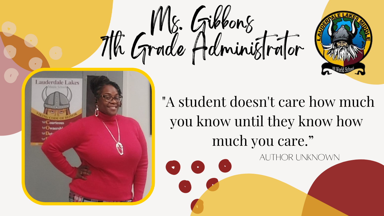Picture of Ms. Gibbons and her favorite quote