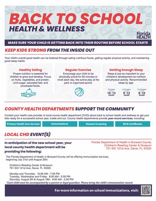 Back to School Health and Wellness Flyer