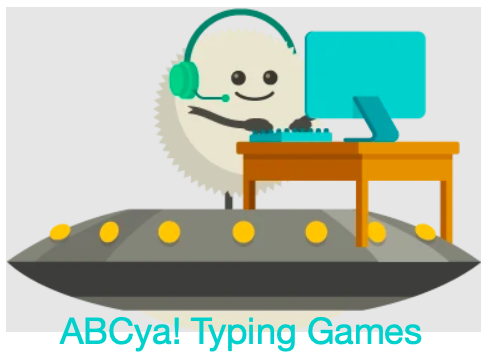 ABCya! Typing Games shows fuzz bug at computer on spaceship