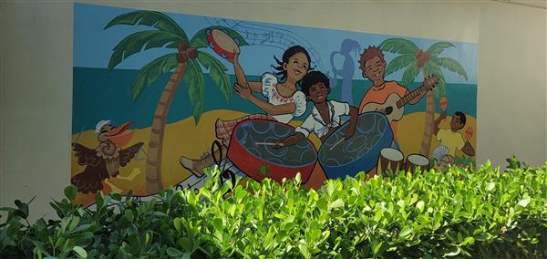 Performing Art Building Band Mural