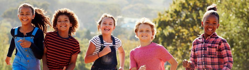 image of children running 