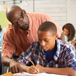 parent helping child with homework image 